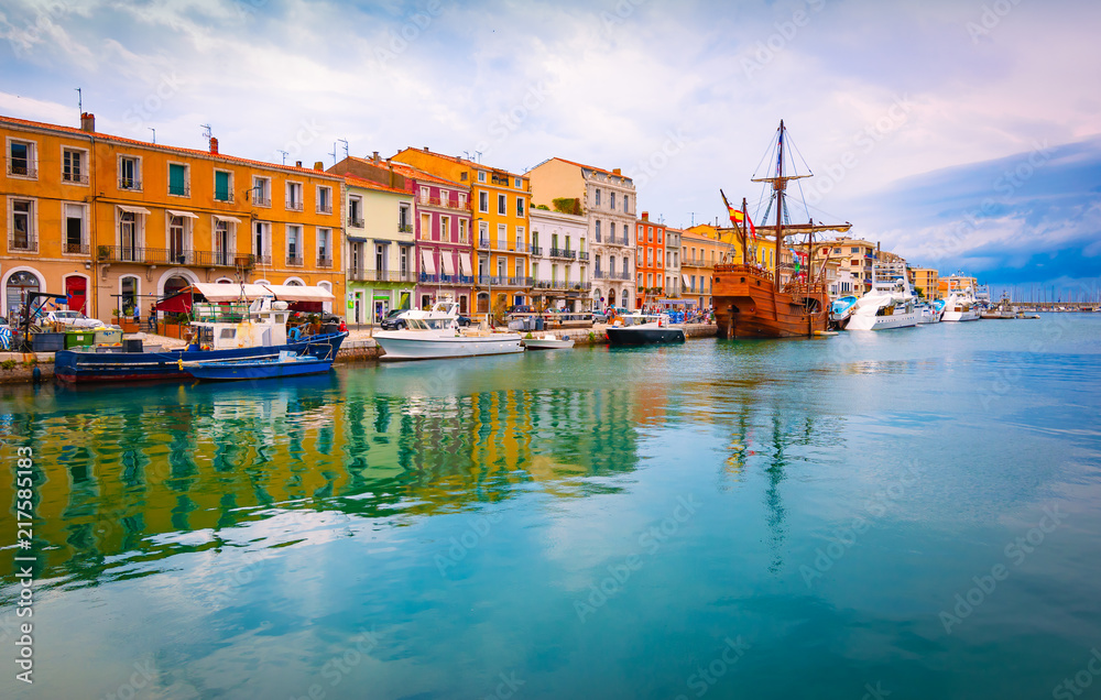 Sete, Venice of Languedoc, southern France. 