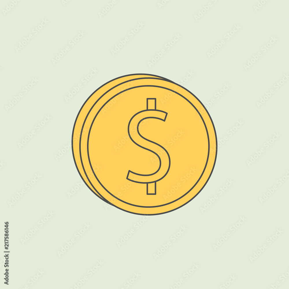 coinage icon. Element of banking icon for mobile concept and web apps. Field outline coinage icon can be used for web and mobile coinage icon. Element of banking icon for mobile concept and web apps. Field outline coinage icon can be used for web and mobile