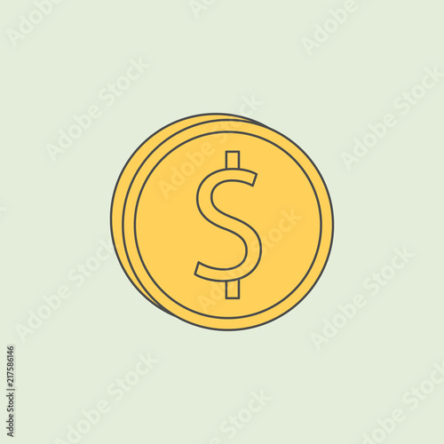 coinage icon. Element of banking icon for mobile concept and web apps. Field outline coinage icon can be used for web and mobile