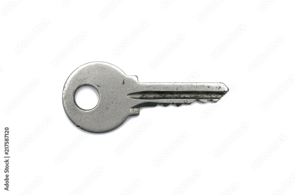 Old key isolated on white background. Old key isolated on white background.