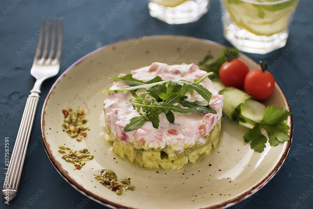 A fresh vegetable salad.