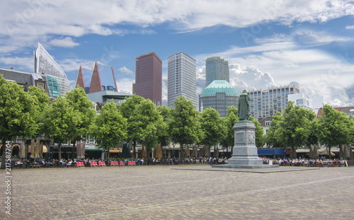 Central square (Het Plein) with statue of William the Silent, Hague, Netherlands photo