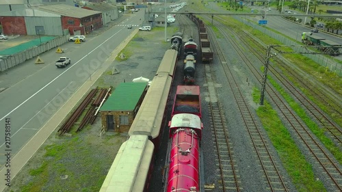 fly over steam trains photo