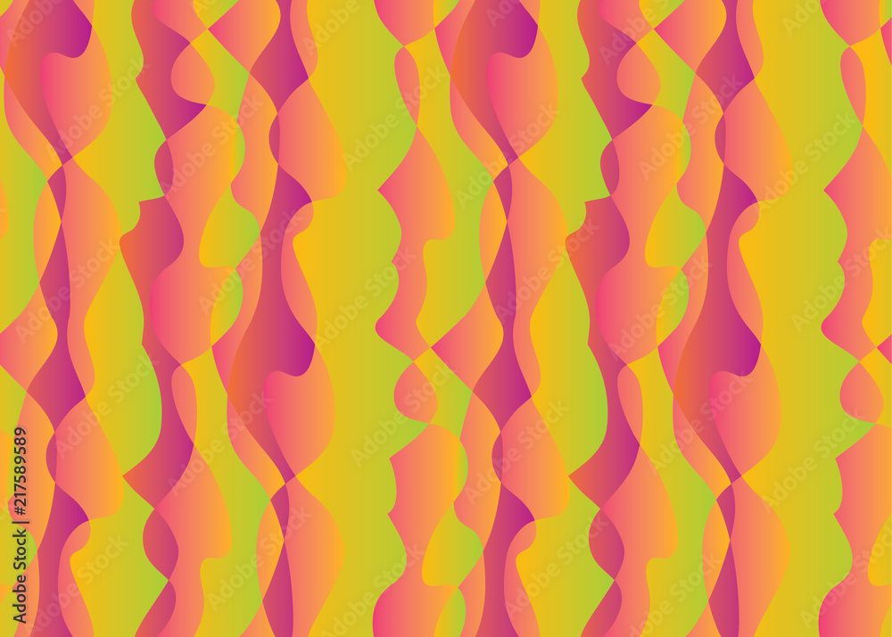 Abstract wave striped colorful seamless pattern