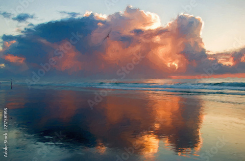 Sunrise in Myrtle Beach South Carolina Atlantic Ocean