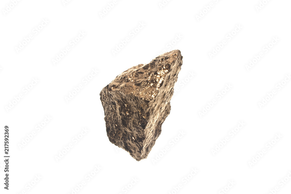 golden stone isolated on white background golden stone isolated on white background