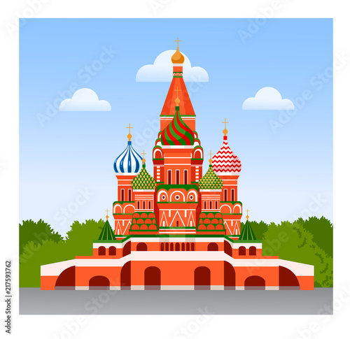 Staint Basil Cathedral. Travel to Moscow, Russia, Red Square