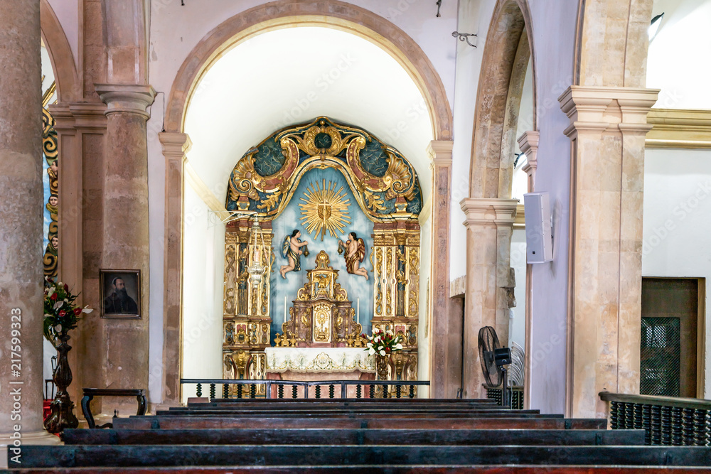 Olinda, Pernambuco, Brazil - JUL, 2018: Cathedral Alto da Se