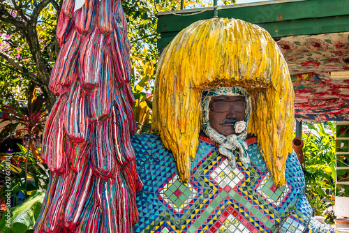 Brazilian Carnival Maracatu decoration in Olinda, Pernambuco Brazil photo