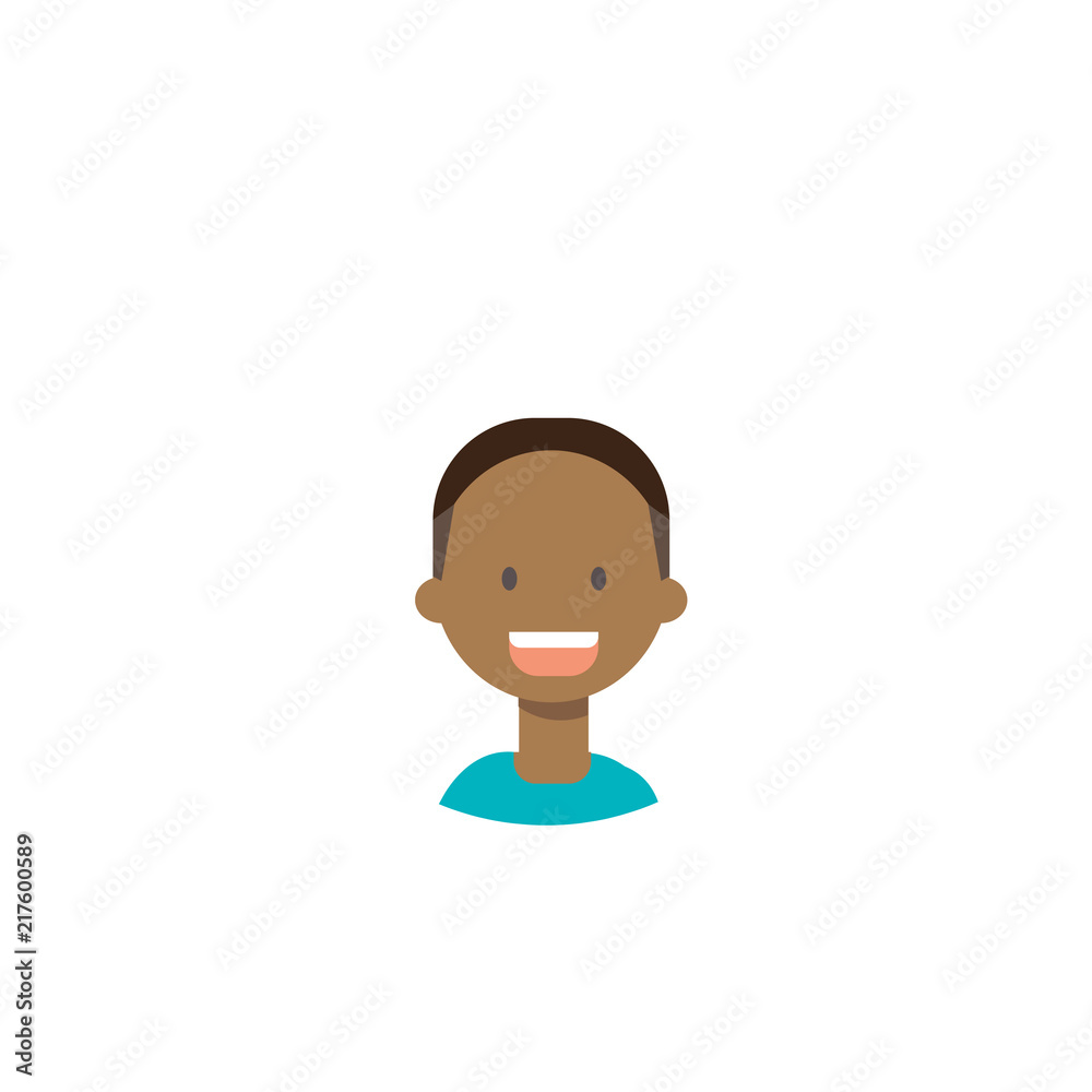 african children face happy boy portrait on white background, male avatar flat vector illustration african children face happy boy portrait on white background, male avatar flat vector illustration