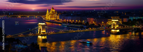 Budapest in evening