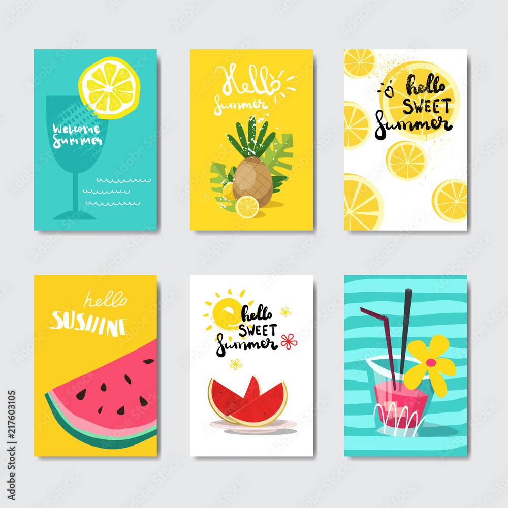 set exotic citrus fruits badge Isolated Typographic Design Label. Season Holidays lettering for logo,Templates, invitation, greeting card, prints and posters. vector illustration
