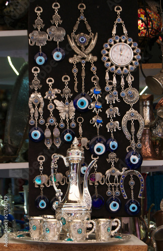 Traditional souvenirs on display at Mostar, Bosnia