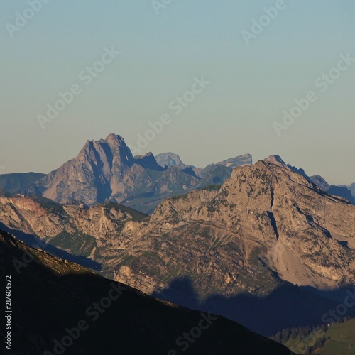 Mountain Peaks seen from Mount Niesen, Switzerland. Dent du Ruth.