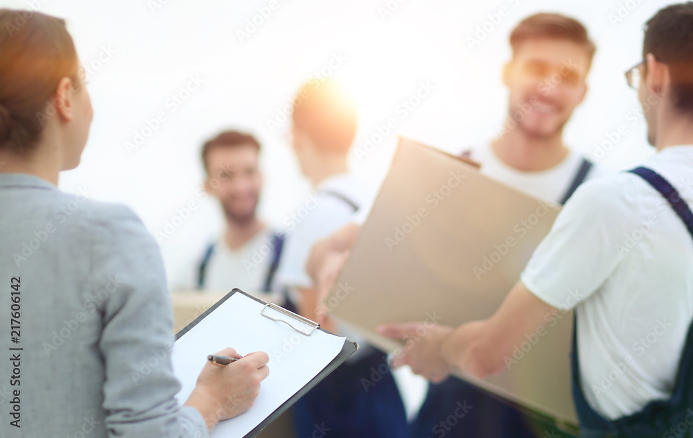 A team of professionals engaged in cargo transportation, A team of professionals engaged in cargo transportation,