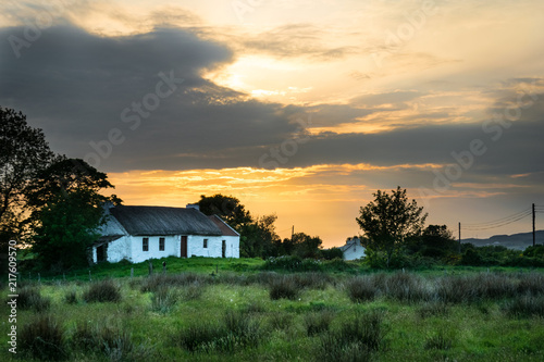Irish Cottage Sunset