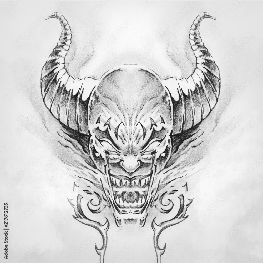 Demon Tattoos Designs- High Quality Photos And Flash - Colorful Tattoo Png  Devils - Free Transparent PNG Clipart Images Download