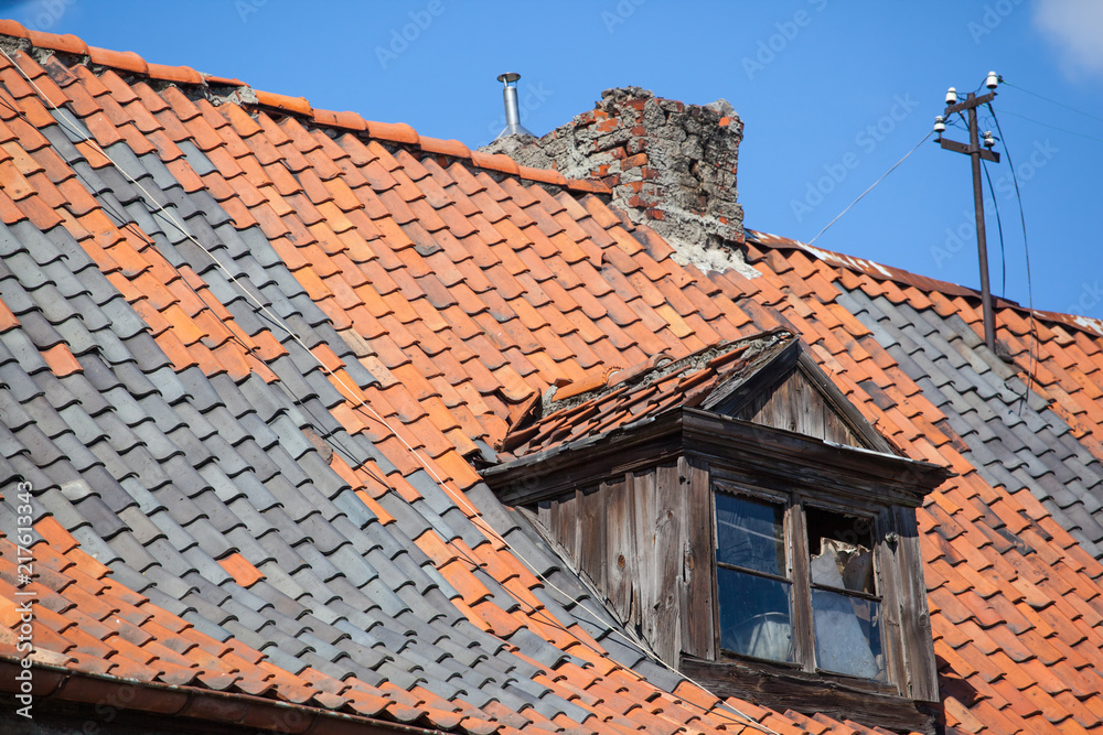 small window in the attic