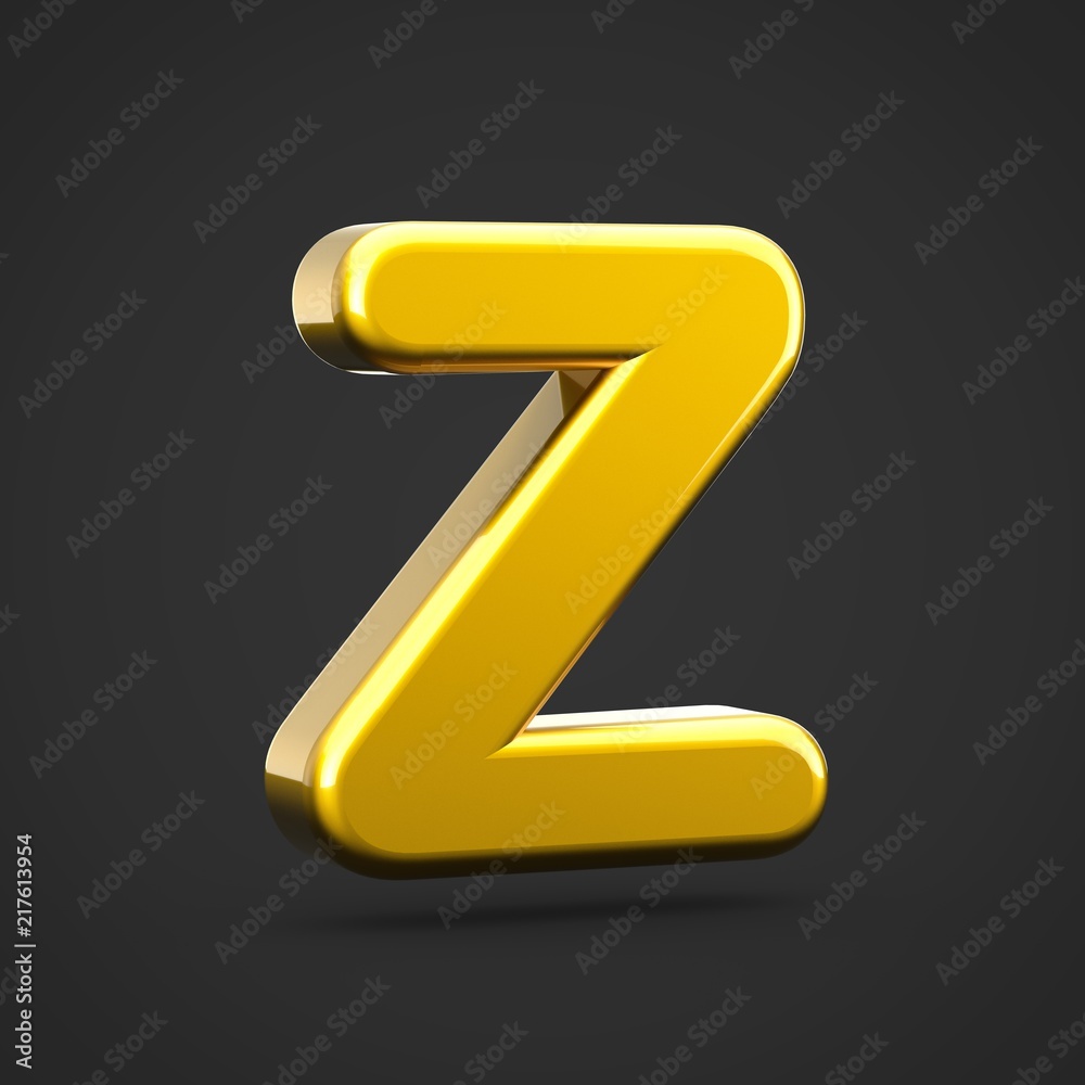 Golden letter Z uppercase isolated on black background. Golden letter Z uppercase isolated on black background.