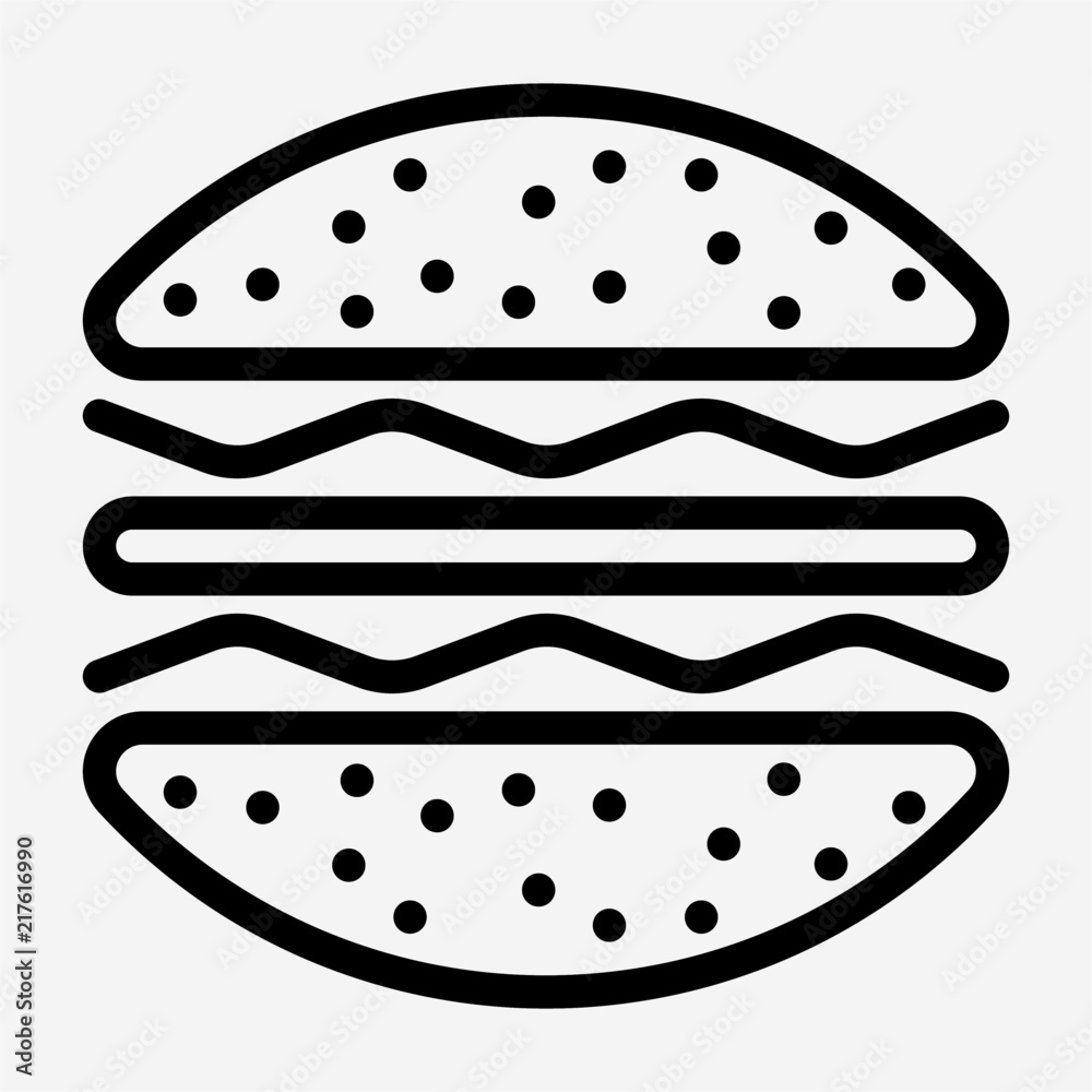 Outline fast food pixel perfect vector icon Outline fast food pixel perfect vector icon