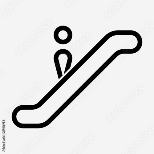 Outline Escalator pixel perfect vector icon