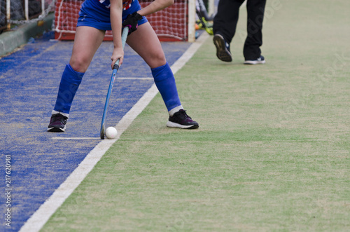 Photography Partido de Hockey, campo de juego césped sintético