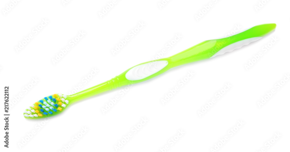 Manual toothbrush on white background. Dental care Manual toothbrush on white background. Dental care