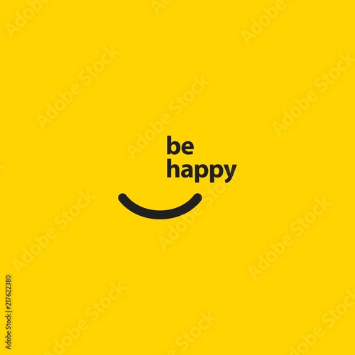 Smile be Happy Vector Template Design Illustration photo