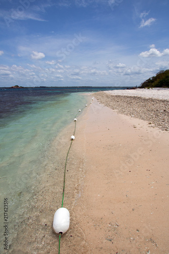 Coral beach on Pigeon Island National Park just off the coast of Trincolamee Sri Lanka Asia photo