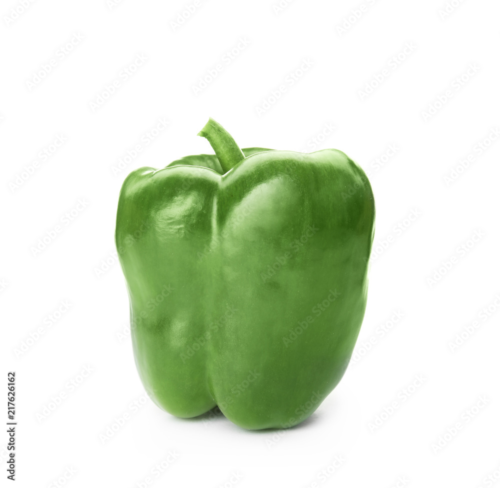Raw ripe paprika pepper on white background Raw ripe paprika pepper on white background