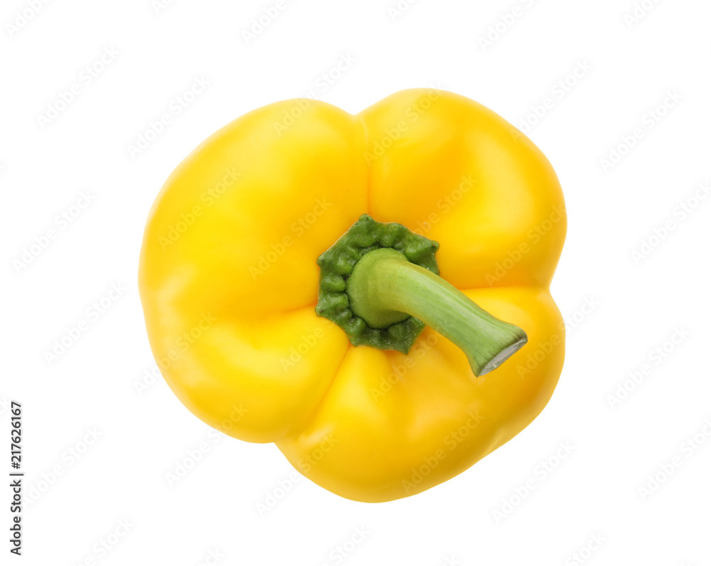 Raw ripe paprika pepper on white background Raw ripe paprika pepper on white background