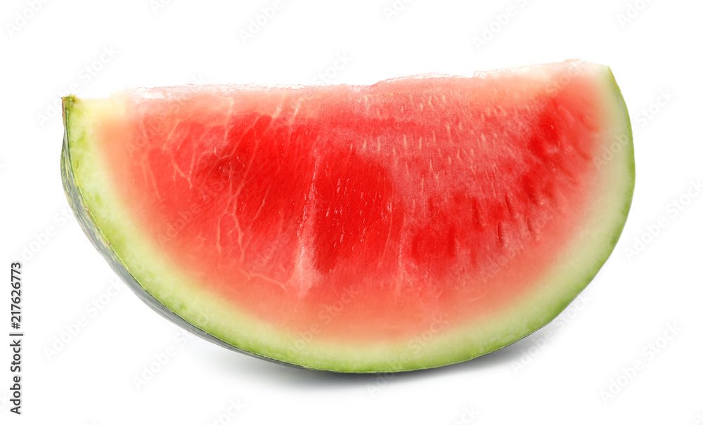 Slice of ripe watermelon on white background Slice of ripe watermelon on white background