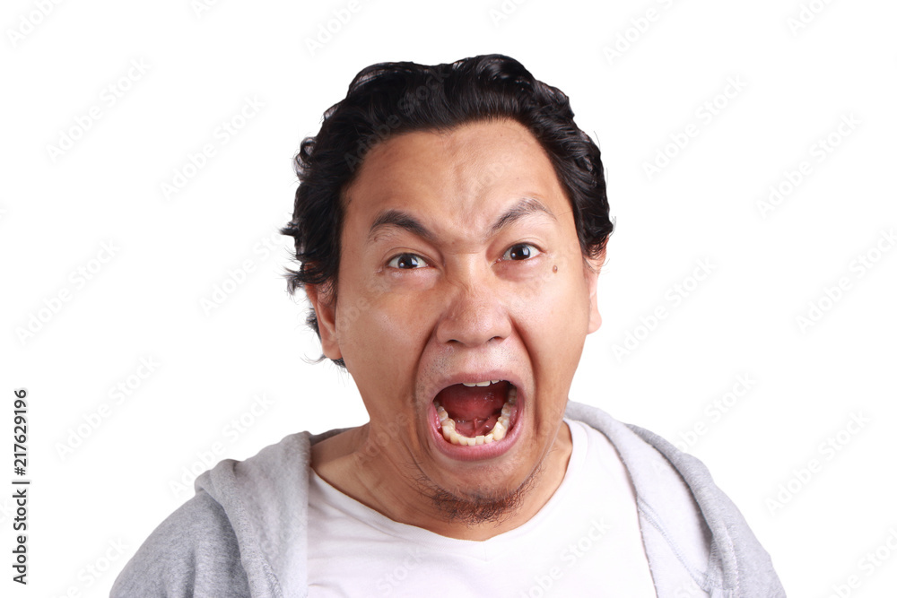 Portrait Of Young Angry Man Portrait Of Young Angry Man