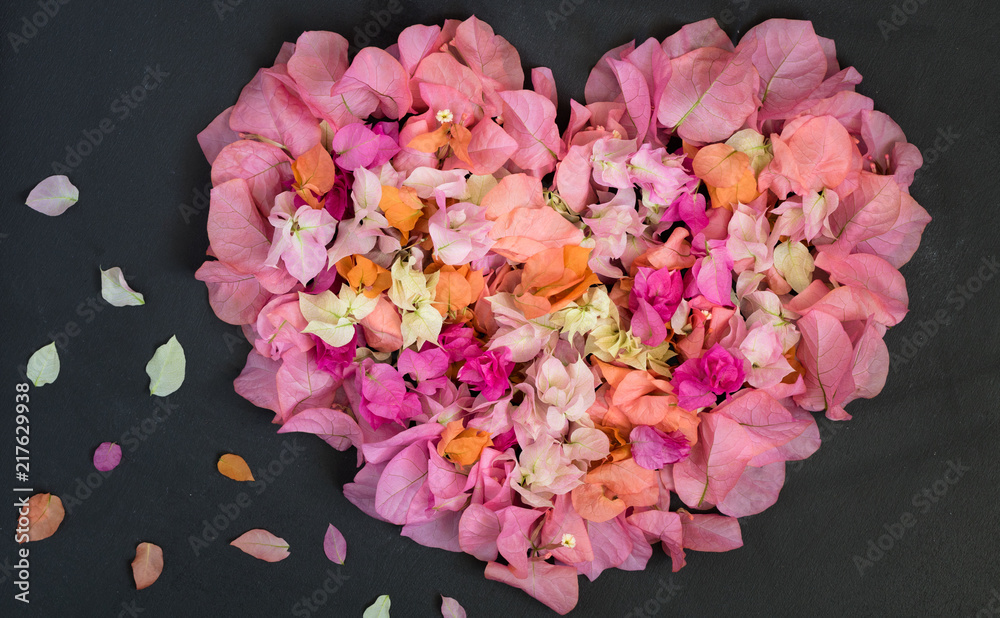 Heart of the petals of the bougainvillea Heart of the petals of the bougainvillea