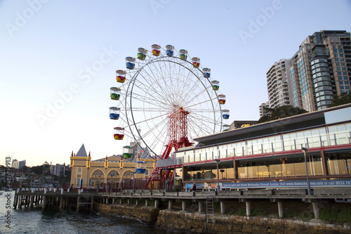 Ferris wheel at festival park entrance
