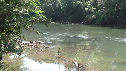 Georgia, Medlock Bridge, A zoom in on a downstream view of the Chattahoochee River photo