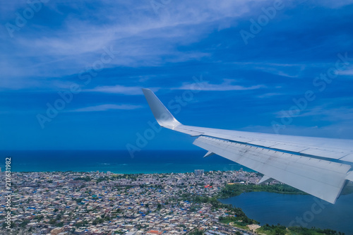 Plane about to land in San Juan