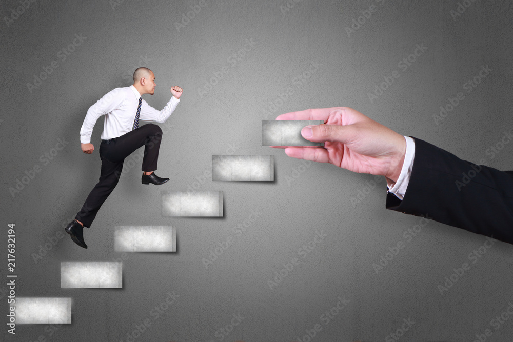 Businessman Start Climbing Stair for Successful Future Businessman Start Climbing Stair for Successful Future