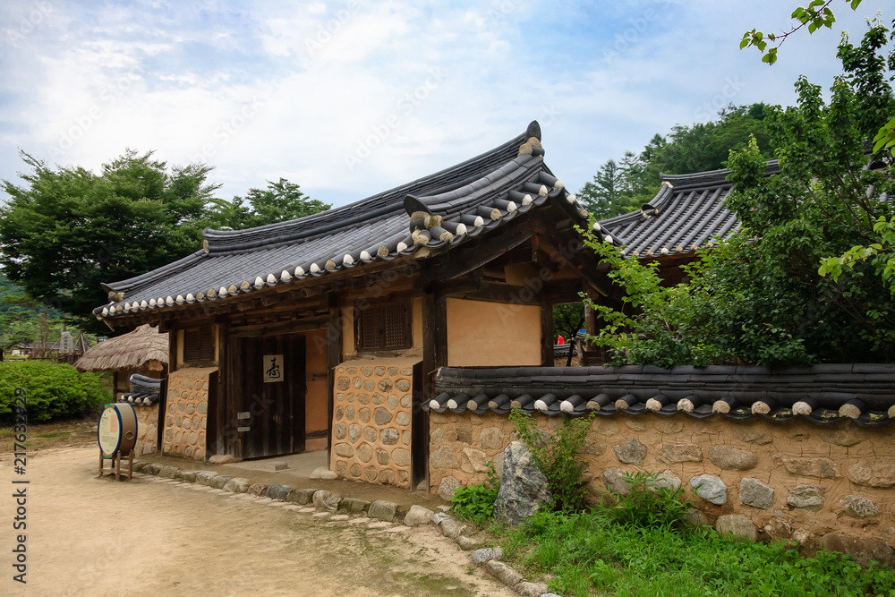 Confucianist Village of korea tile-roofed house