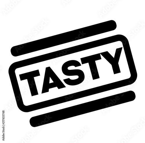 tasty black stamp
