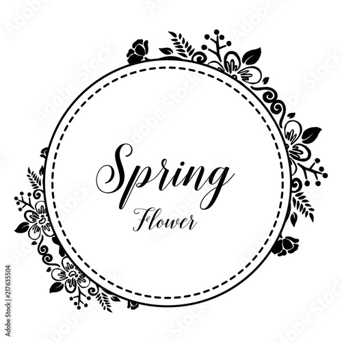 Spring flower frame for greeting card vector illustration