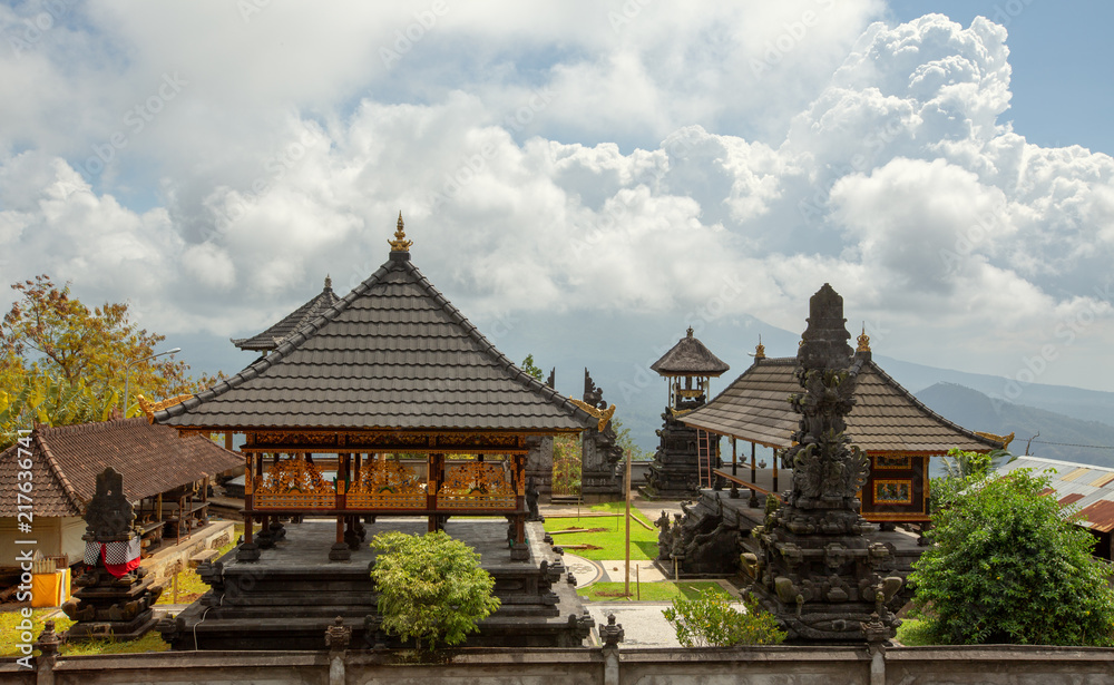 First temple at Pura Lempuyang near Agung volcano , Bali, Indonesia First temple at Pura Lempuyang near Agung volcano , Bali, Indonesia