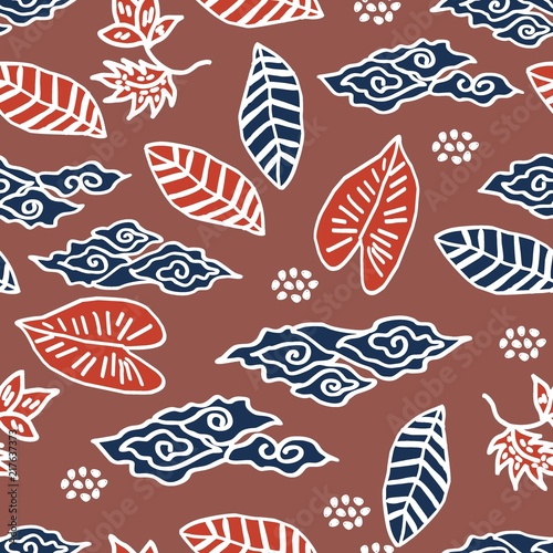Colorful autumn leaves and ...