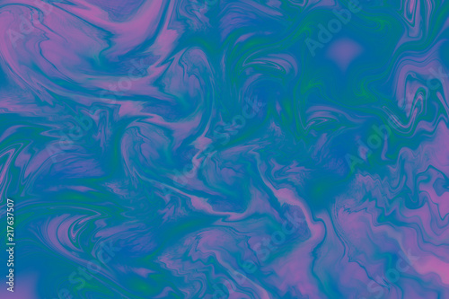 Abstract blue, green and rose marble texture. Fantasy fractal background. Digital art. 3D rendering. © Klavdiya Krinichnaya