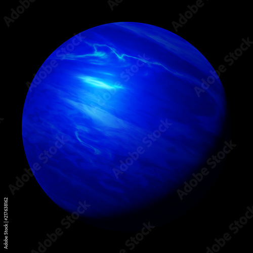 Fototapeta Naklejka Na Ścianę i Meble -  planet Neptune, part of the solar system isolated on black background