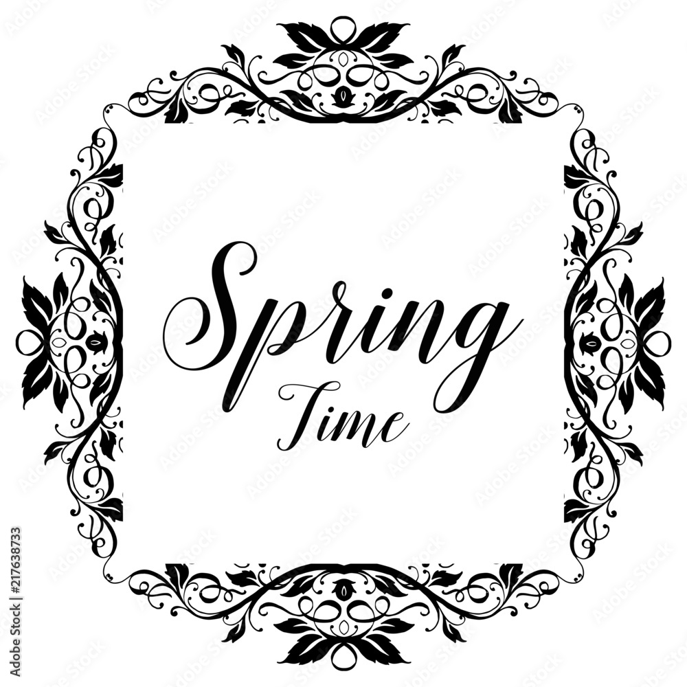 Hello Spring Time Floral Card for Holidays Vector Illustration Hello Spring Time Floral Card for Holidays Vector Illustration