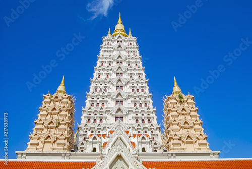 The tower of the temple is Wat Jansanwararam. Pattaya. Thailand