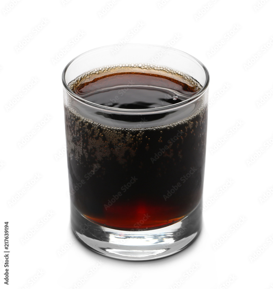 Carbonated soft drink, soda in glass isolated on white background Carbonated soft drink, soda in glass isolated on white background