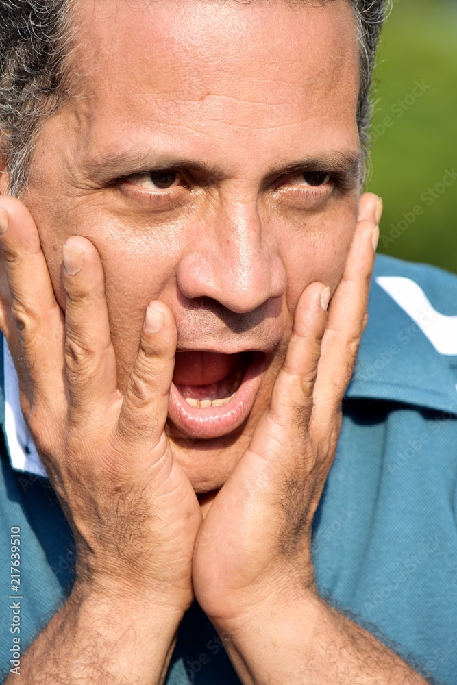 Fototapeta premium Surprised Hispanic Person