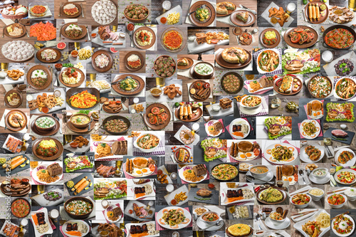 Collage of lots of food  